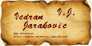 Vedran Jaraković vizit kartica